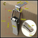 90 Degrees Duck-mouth Buckle Hook Lock  Draw Toggle Latch Clamp Clip Silver Hasp Latch Catch Clasp