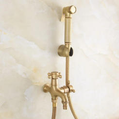 Antique Brass Wall Mount Washing Machine Faucet /Garden Water Tap / Hand Held Shower Head / Shower Hose / shower Bracket mav513