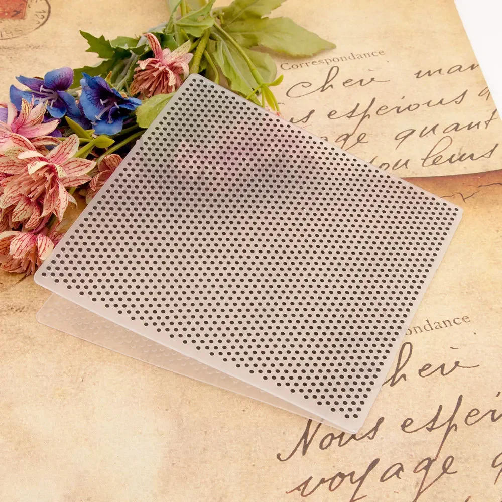 Description Picture 5 of itemDots Spots Pattern Embossing Folder for Card Making, DIY Plastic Scrapbooking Album DIY Craft Template Mold EM309