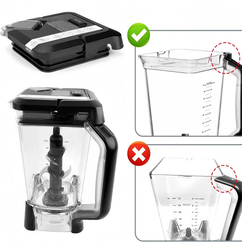 Description Picture 6 of itemLocking Lid Parts Accessories For Ninja Blender 72Oz XL Pitchers, Square Top Cover For BL610 BL710WM BN701 ( ONLY Lid )