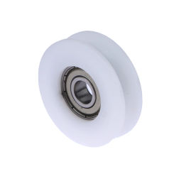 1Pc 8*40*11.5MM 608ZZ Package Plastic Wrap POM Line Wire Rope Pulley Bearing Pulley White U Groove
