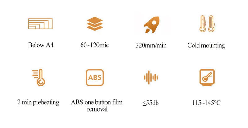 Description Picture 3 of itemProfessional Thermal Office Hot And Cold Laminator Machine For A4 Document Photo Blister Packaging Plastic Film Roll Laminator