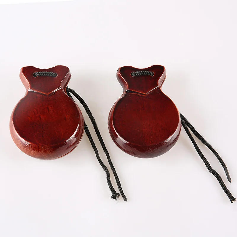 Description Picture 4 of item2PCS Spanish Castanets Traditional Wooden Castanet Flamenco Dance Music Instrument Percussion Wood Instruments for Beginner