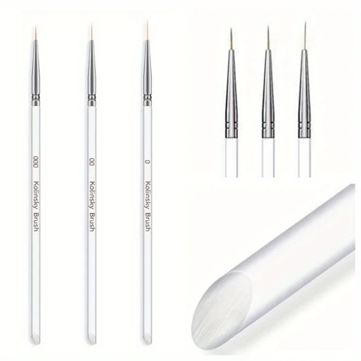 Description Picture 6 of item3Pcs/Set Crystal Fine Liner Brush Nail Art Striping Brushes Thin Line Nail Brush Detail Painting Pen Gel Nail Painting Tools