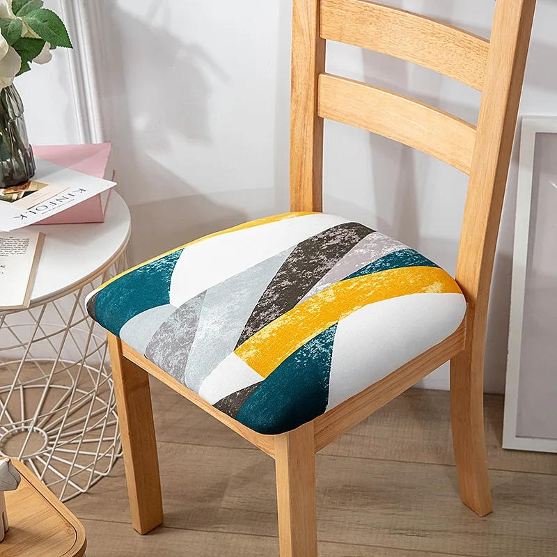 Description Picture 2 of itemModern Stretch Elastic Dining Room Chair Seat Cover Universal Removable Washable Cover Protector Cushion Slipcover Household
