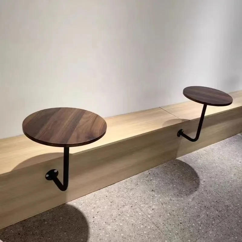 Description Picture 2 of itemCoffee Table Circular Modern Luxury Restaurant Side Table Wall Mounted Small Round Table Coffee Shop Decoration Hanging