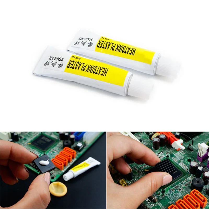 Description Picture 4 of item1/5/10/20pcs Thermal Grease Paste Conductive Heatsink Plaster Viscous Adhesive Glue For Chip VGA RAM LED IC Cooler Sealant