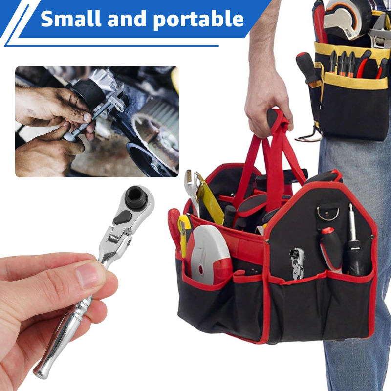 Description Picture 5 of itemRatchet Handle Chrome Vanadium Steel 2-in-1 Multi-Purpose Reversible Resilient Head Ratchet Wrench 1/4'' Drive Ratchet Handle