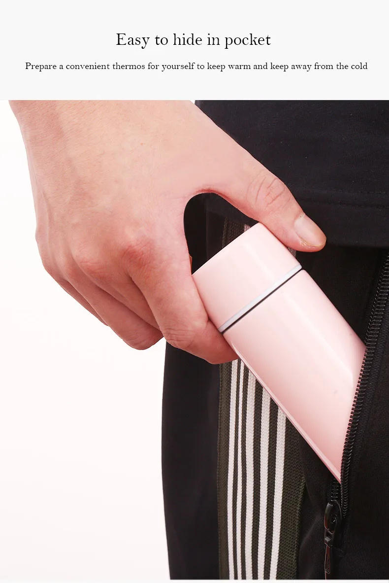 Description Picture 6 of item130ML Portable Pocket Thermos Bottle Stainless Steel Mini Thermal Water Bottle Insulated Flask Cup Outdoor Camping Drinkware