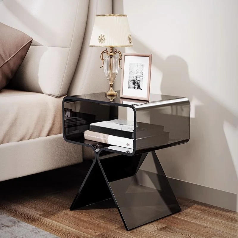 Description Picture 4 of itemModern Transparent Acrylic Bedside Table - Creative Side Table, Small Narrow End Table