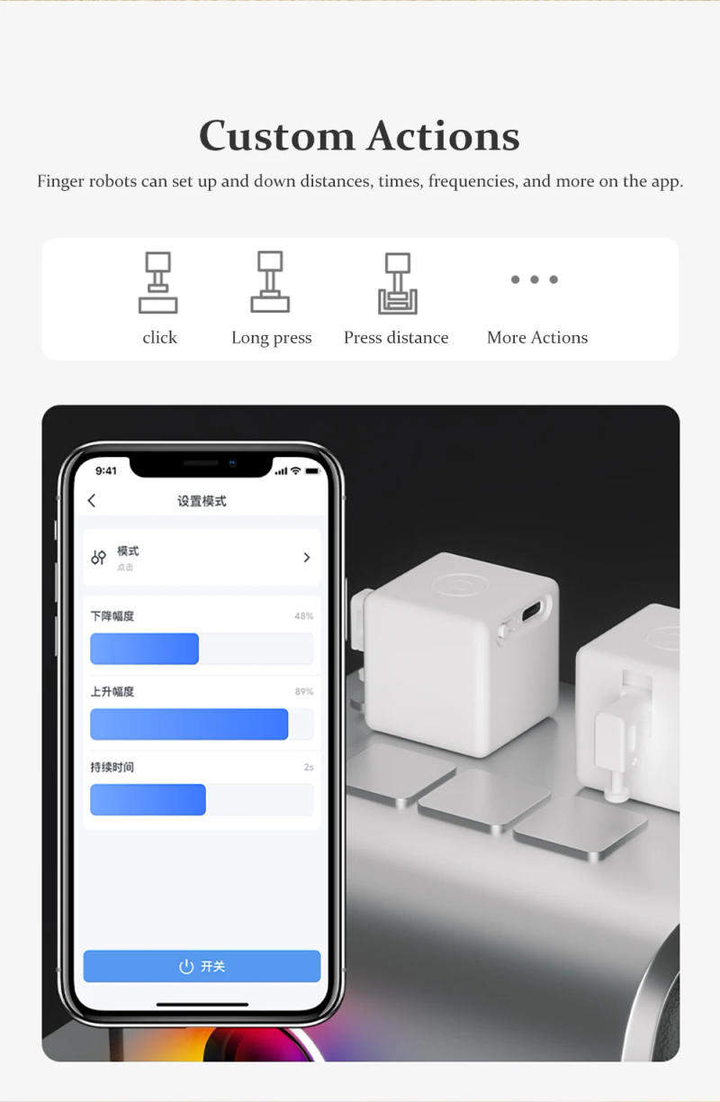 Description Picture 6 of itemTuya Smart Bluetooth Fingerbot Plus Knop Pusher Smart Home Smart Life App Timer Control For Alexa Google Assistant