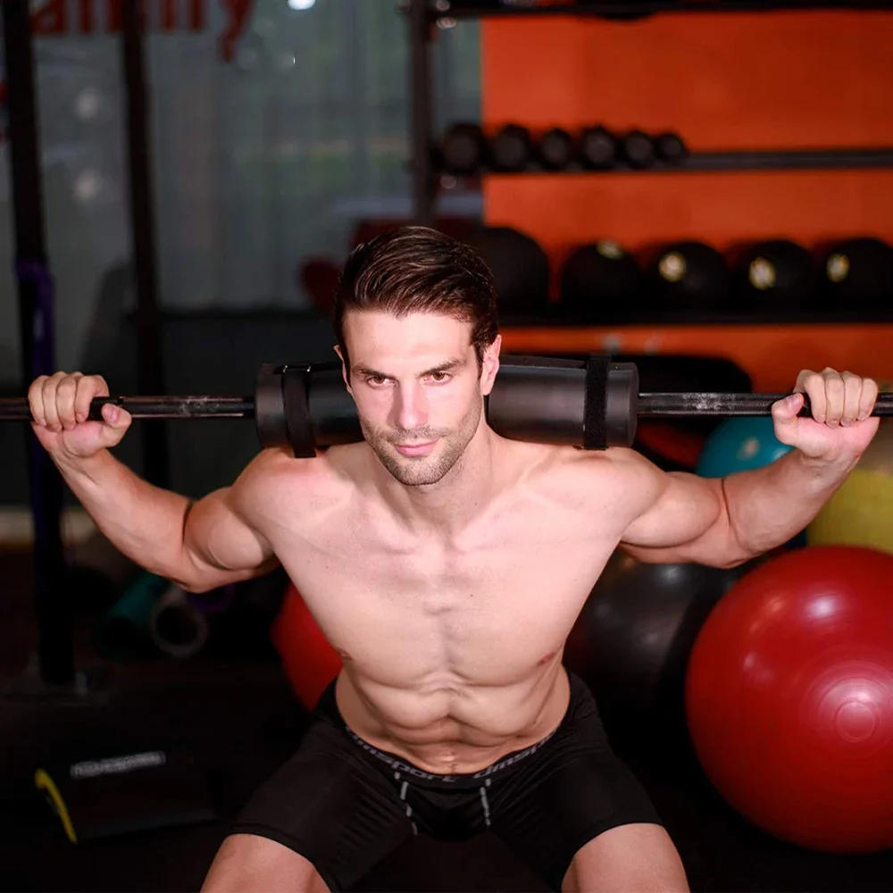 Description Picture 6 of itemBarbell Pad Squat Pad For Squats Neck Shoulder Protective Lunges Hip Thrusts Standard Competitive Bars Weight Lifting Training