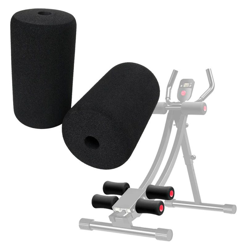Description Picture 3 of item2 PCS Foot Foam Pads Black Foam Rollers Replacement For Leg Extension For Weight Bench Home Bench And Gym Workout Machines