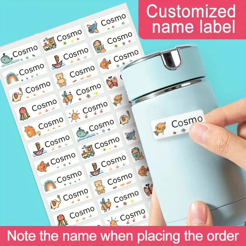 Description Picture 2 of itemCustomized name stickers-T1-personalized cartoon pattern waterproof label stickers,books,drinking glasses, document labels