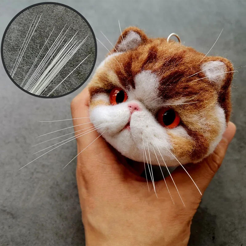 Description Picture 5 of itemSimulation Cat Beard Animal Beard Wool Felt DIY Accessories Artificial Beard White Black Grey Beige Dog Beard Handmade Doll