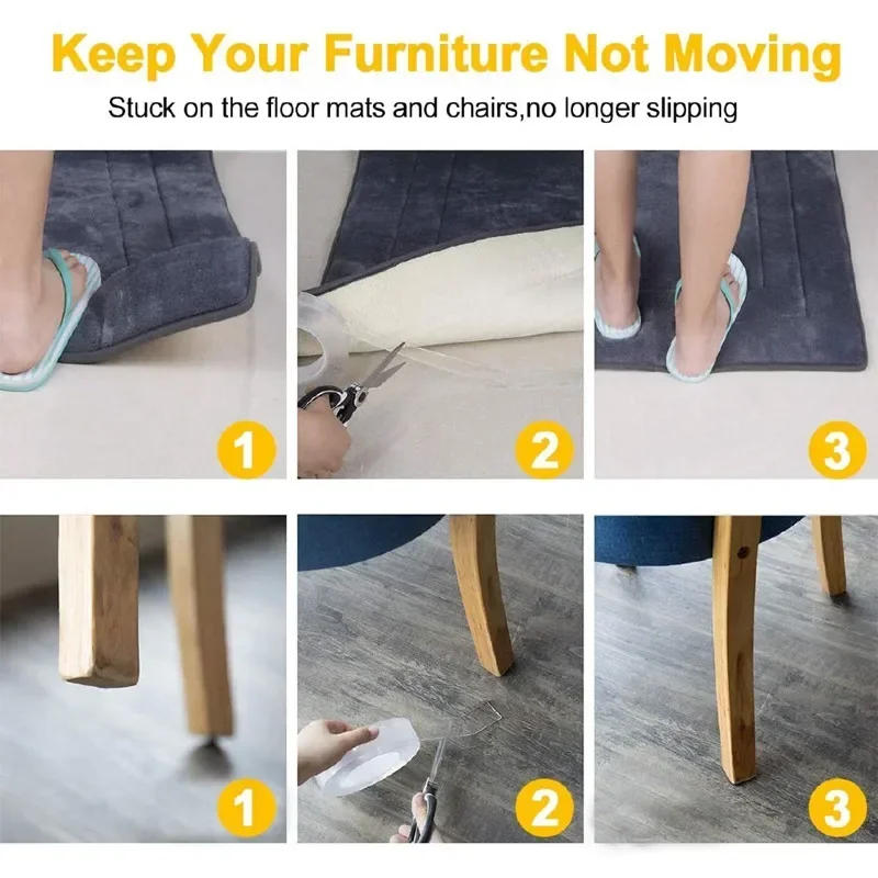 Description Picture 5 of item3/2/1m Transparent Nano Tape Waterproof Double Sided Reusable Adhesive Strong Tapes Cleanable Kitchen Bathroom Supplie