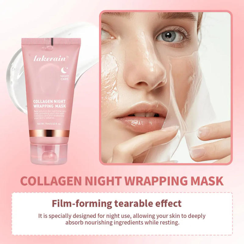 Description Picture 5 of itemCollagen Peel Off Mask Deep Collagen Mask for Face Face and Care Masks Skin Korean Bio Pack Night Wrapping Woman Overnight Skin