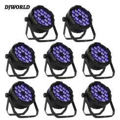8pcs LED Par Light 18x18W DJ Party Lights 6IN1 RGBWA+UV Disco Effect Stage Professional Lighting For Disco DJ Party Club Bar