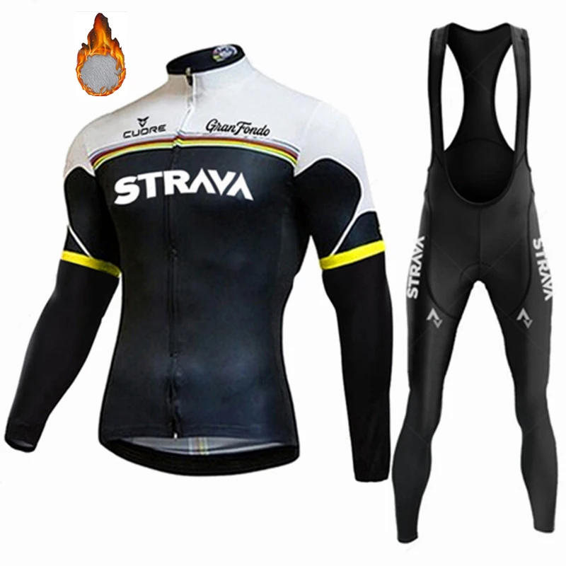 Description Picture 6 of item2024 STRAVA Cycling Clothes for Men Winter Cycling Man Set Bicycle Clothing Racing Bike Jerseys Cycle Jersey Road Bikes Bycicle