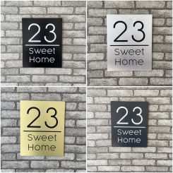 Modern Decor Custom Aluminio Compuestas House Number Floating Sign Door Address Name Plaques Outdoor Name Plates Office Room