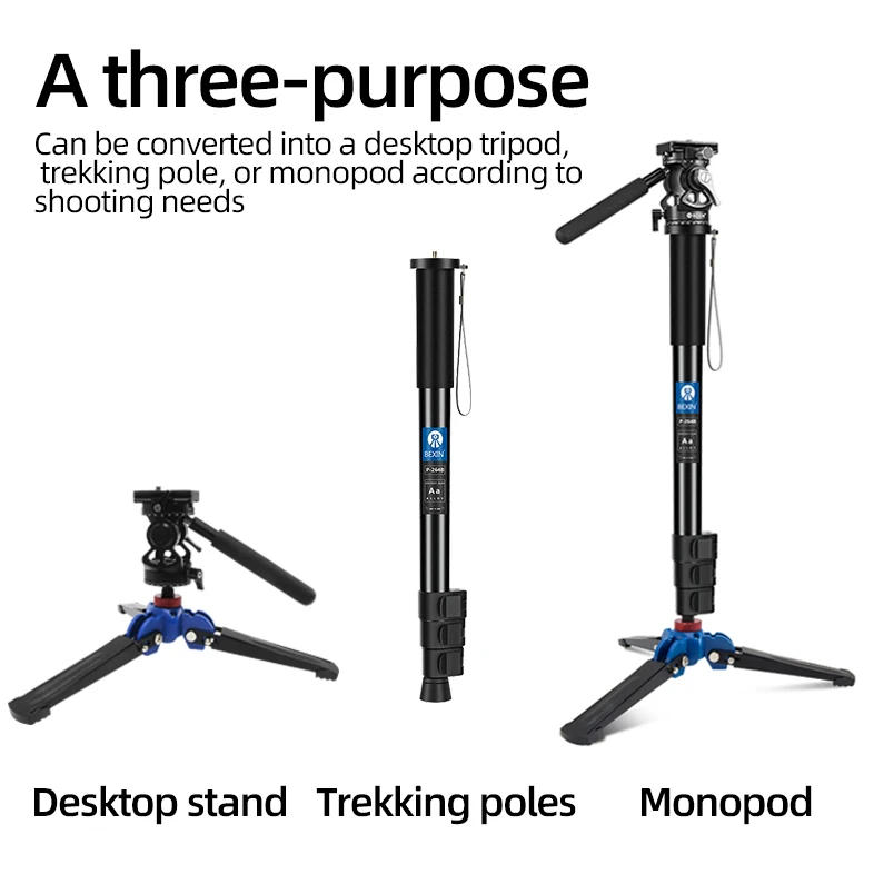 Description Picture 4 of itemBEXIN Lightweight Monopod Aluminium DSLR Camera Tripod Camera Mount Adapter Support Monopod For Nikon Iconic Brand Camera
