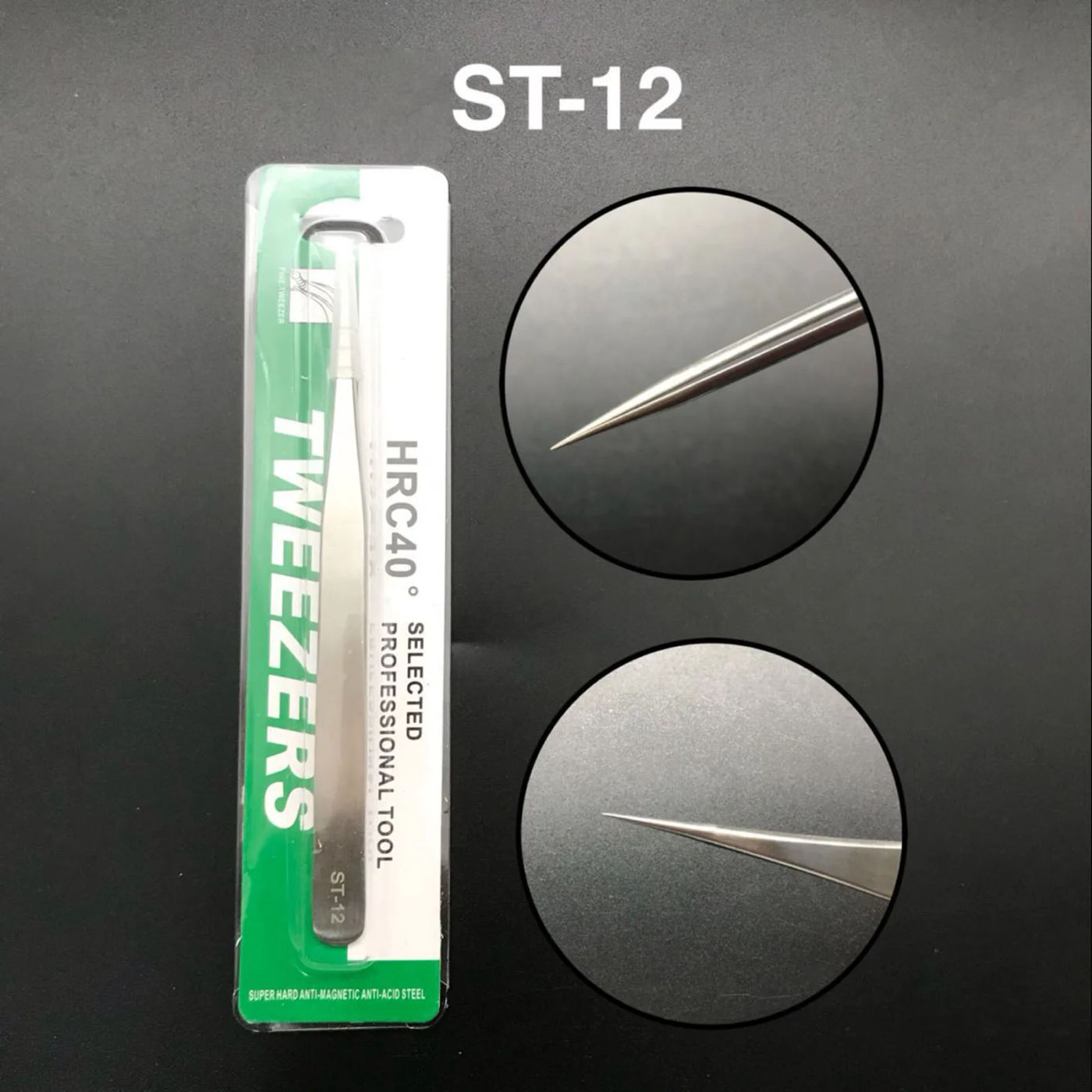 Description Picture 5 of item1.5mm High Precision lash Tweezers for women makeup Eyelashes Perfectly Aligned Tips for Facial Make up tools