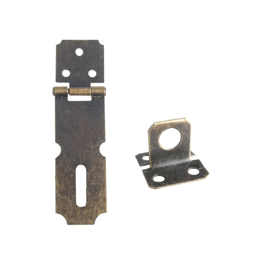 Description Picture 4 of item1pc Antique Bronze Hasp Clasp Gate Door Home Drawer Cabinet Chest Trunk Box Latch Lock Furniture Hardware 63*26mm
