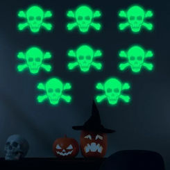 Creative Horror Ghost Luminous Stickers Halloween Decorations for Home Bedroom Room Fluorescent Decals Glow in The Dark Stickers