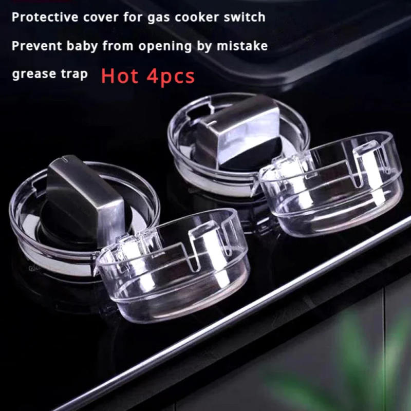 Description Picture 2 of itemOutlet Cover Wall Switch Protective Security Child Kitchen Protections Gas Kids 2/4Pcs Baby Stove Protector Safety Lock Dust