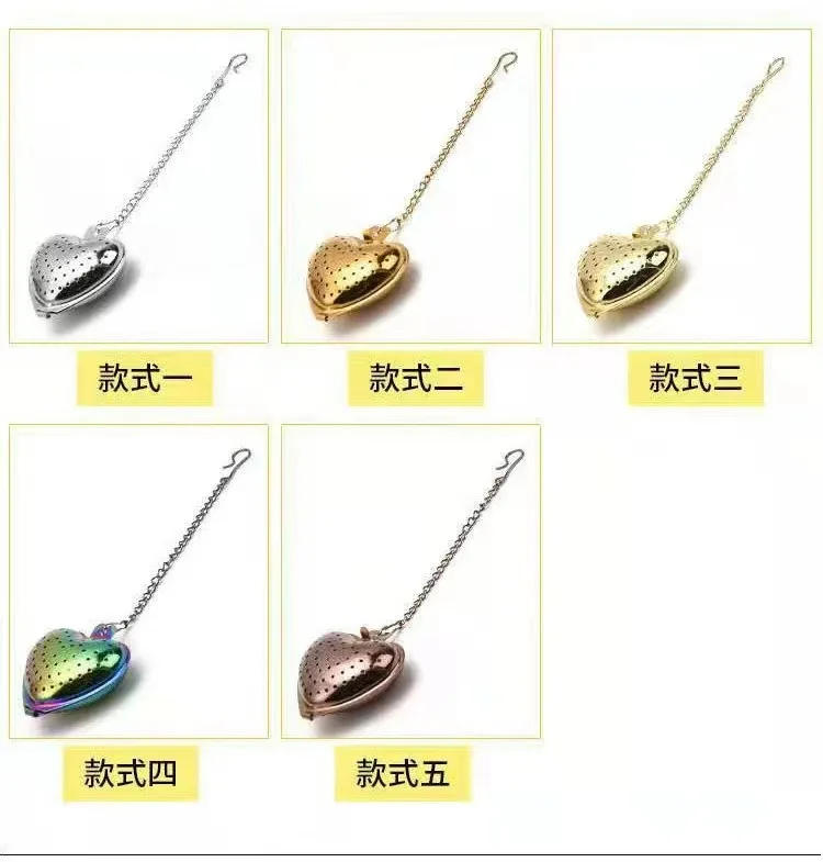 Description Picture 6 of itemTea Strainer Heart Shape Stainless Steel Tea Infuser Locking Spice Tea Ball Strainer Mesh Infuser Strainers Kitchen Accessories
