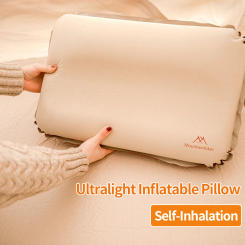 Outdoor Sleeping Pillow High Rebound Compressible Travel Pillow Neck Protect Portable Self Inflating Pillow for Outdoor Camping