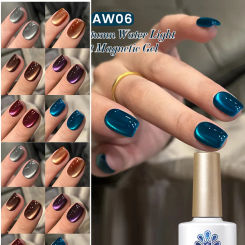 BORN PRETTY 10ml Water Light Cat Magnetic Gel Polish Auroras Glitter Blue Red Semi Permanent Soak Off UV LED Gel Vernis Manicure