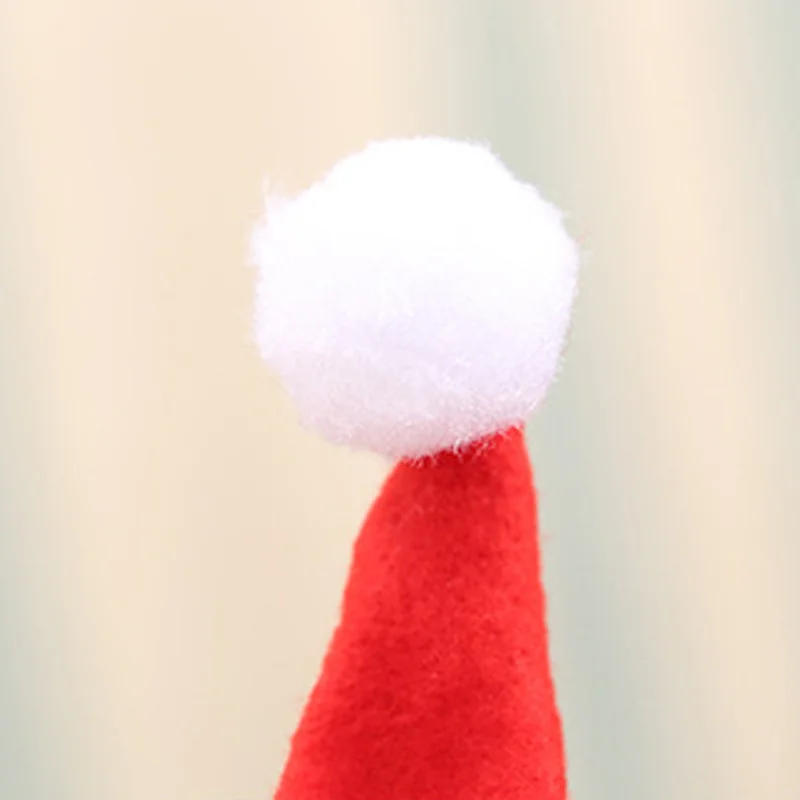 Description Picture 4 of item(10 Pcs/pack) 12*6cm Mini Christmas Hat For Red New Year Decoration Handmade DIY Christmas DollsKids Gift Holiday Party Supplies
