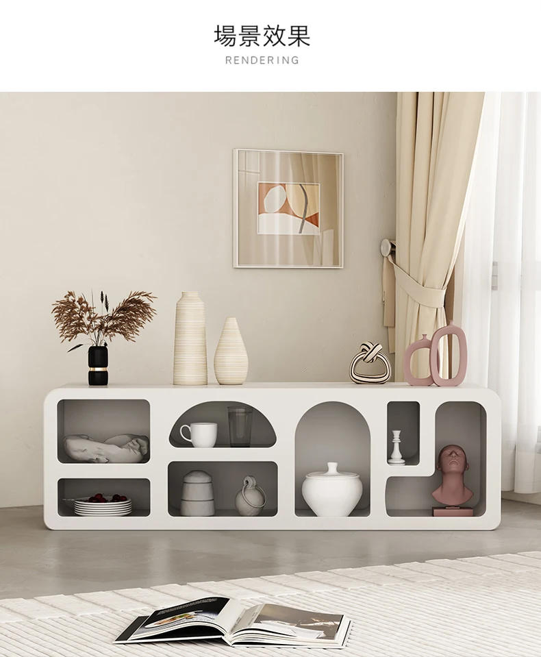 Description Picture 3 of itemWhite Living Room TV Cabinet Curio Display Storage Cabinet Cave Locker furniture vitrina  comodas con cajones  muebles de baño