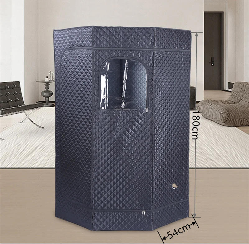 Description Picture 6 of itemFoldable Wet Steam Heating Sauna Portable Outdoor Sauna Tent Hight 180cm with 3L Steam Pot Support Drop Shipping