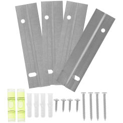 2 Sets Wall Hanging Mount Picture Hangers Heavy Duty Clothing Rack Kit Mirror Brackets Headboard Mounting Whiteboard