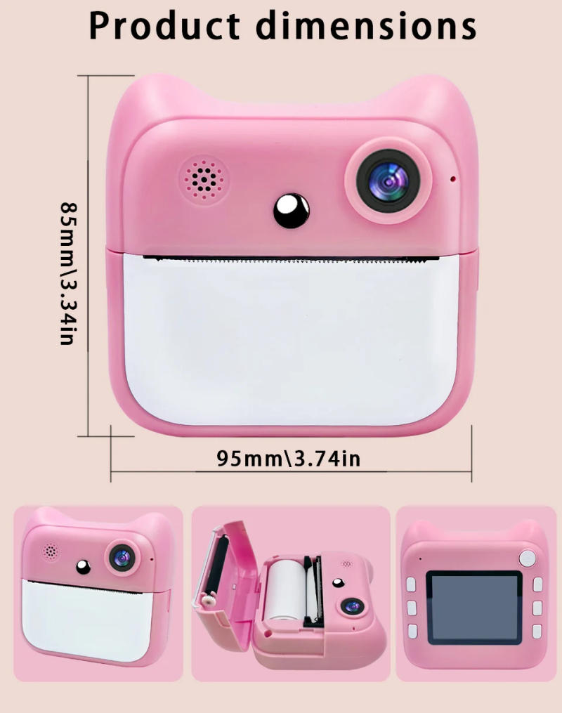 Description Picture 6 of itemNew Kids Instant Camera Thermal No Ink Print Children Digital Cameras for Photography Video Birthday Gift Toy for Girls Boys