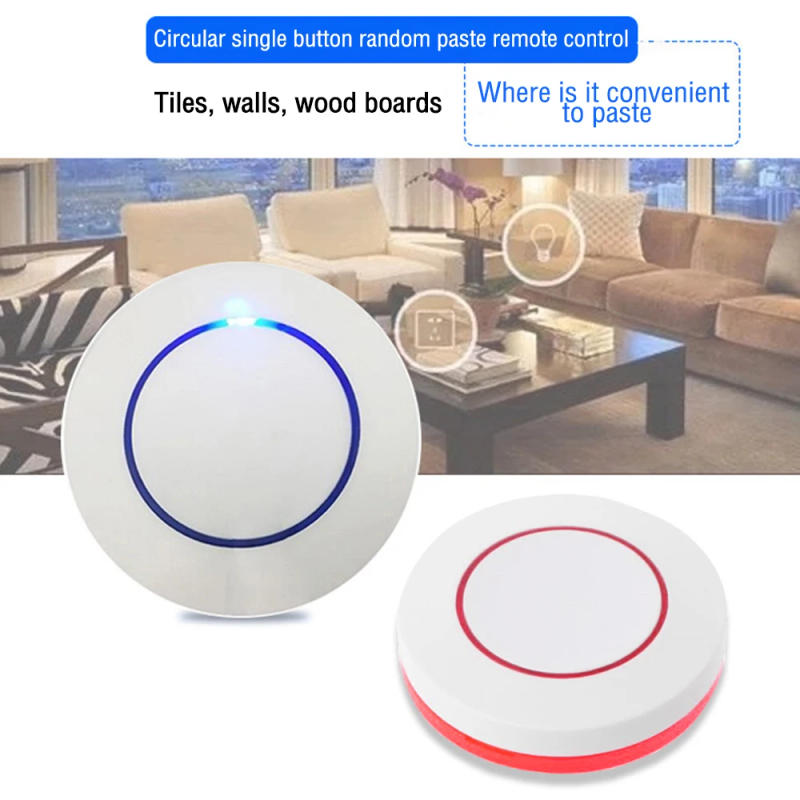 Description Picture 5 of itemDC6V 433MHz Wireless Remote Control Light Switch Relay Controller Feel Free To Paste Round Button Wall Panel Switch For Lighting