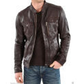 Man's Navy Blue Suede Leather Jacket for Men's Biker Real Lambskin Jacket Fashion Trends