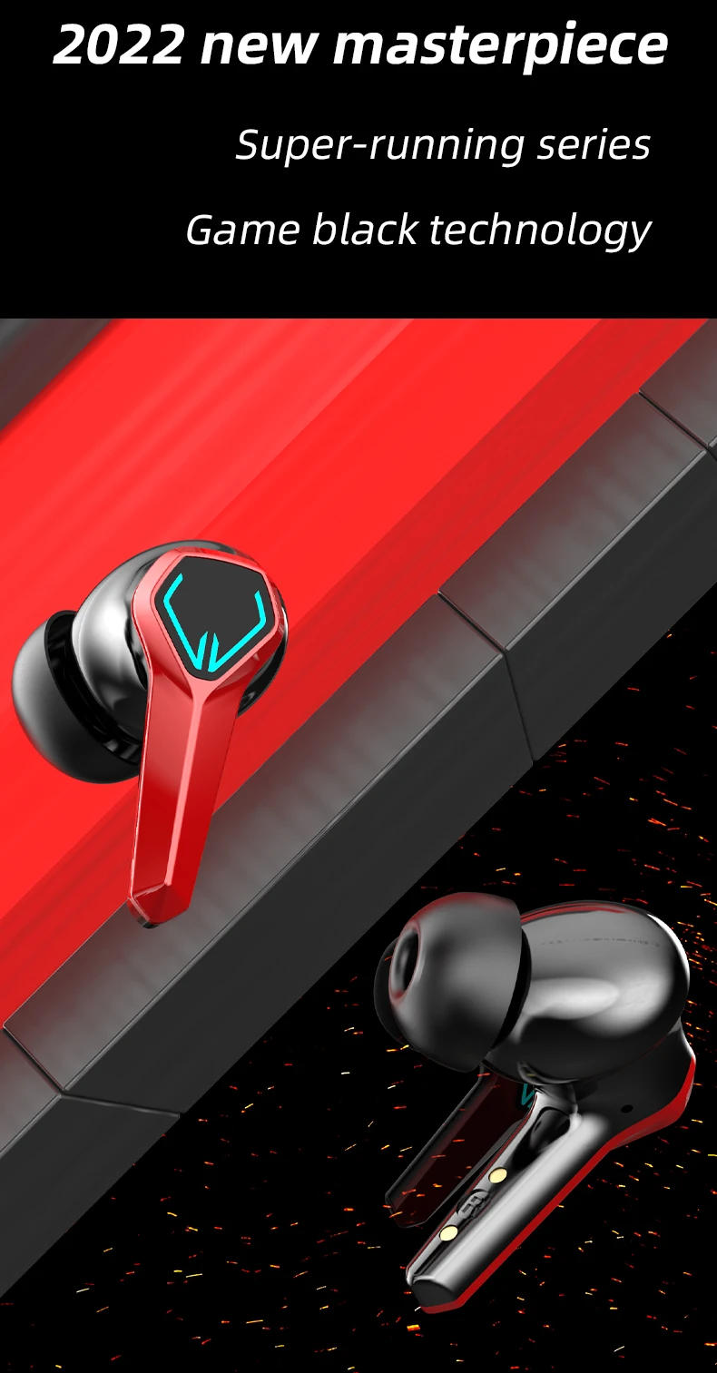 Description Picture 6 of itemEarphone Bluetooth 5.3 TWS Gaming Headphones HIFI Stereo Dual Mode Wireless Bluetooth Headphones Headset Gamer for Iconic Brand JX10