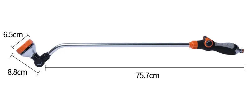 Description Picture 4 of item8-function Garden Sprinkler Water Gun for Watering Vegetables Thumb Push Garden Long Rod Watering Nozzle
