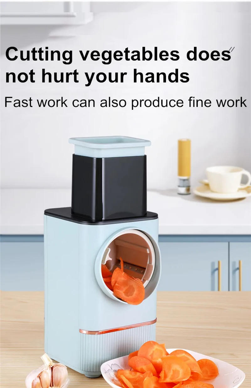 Description Picture 4 of itemElectric Slicer Household Multifunctional Potato Chips Garlic Lotus Root Slices Cucumber Radish Shredding Vegetable Cutter