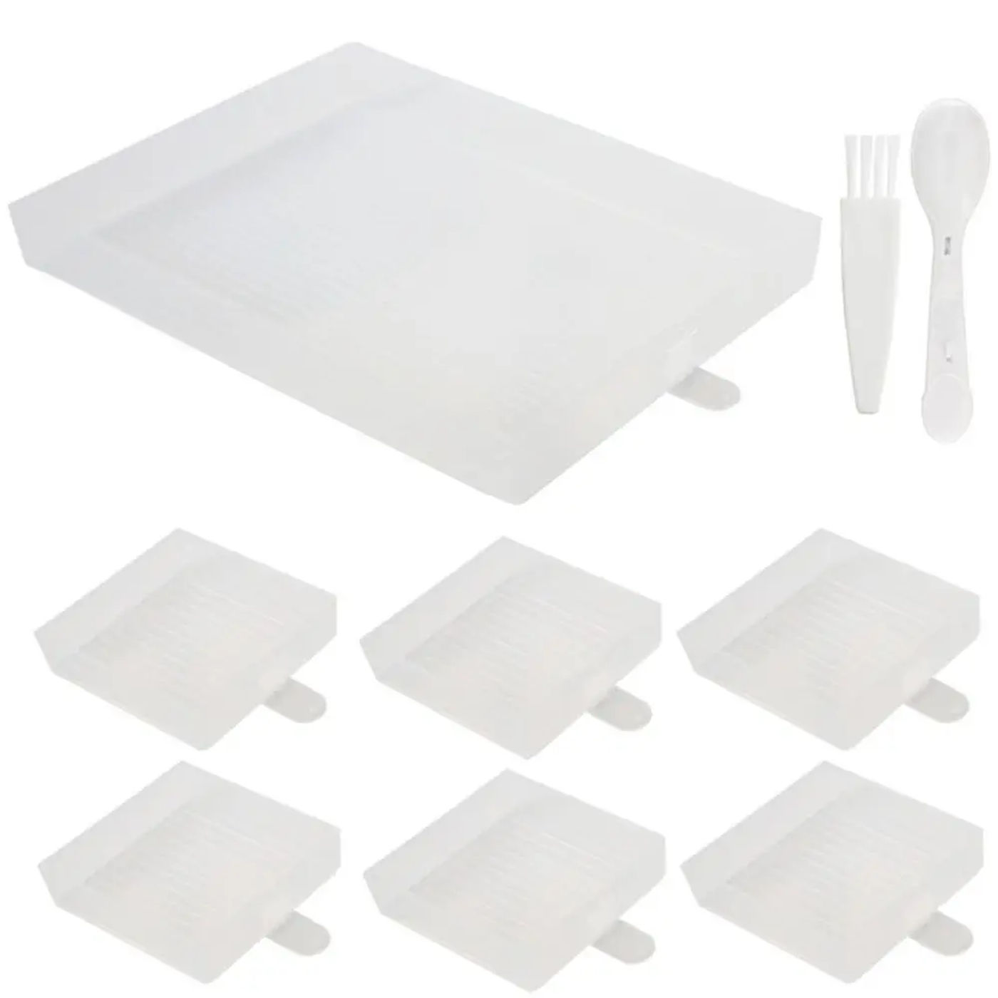 Description Picture 5 of item6 Grid Palette Diamond Painting Tray Large Capacity Drill Plate Diamond Painting Pen Nail Art Beading Plates Cross Stitch Tools