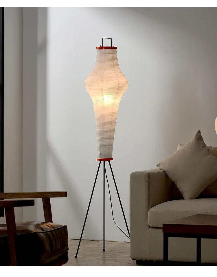 Description Picture 6 of itemJapanese-style Noguchi Isamu Tea Room Rice Paper Floor Lamp Hotel Bedroom Study Home Decorate Surprised Style Design Table Lamps