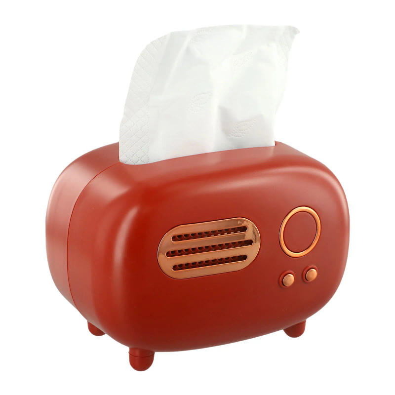 Description Picture 4 of itemTissue Box Radio Model Desktop Paper Holder Wet Wipes Decoration Box For Home Car Office Paper Tissue Organizer Green/pink/red