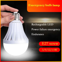 LED E27 Emergency Light 5/9/12/15W Rechargeable Battery Outdoor Lighting Portable Camping Fishing Lighting Lantern