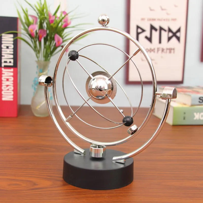 Description Picture 6 of itemNewton Pendulum Ball Balance Ball Rotating Perpetual Motion Physical Science Pendulum Toy Physics Tumbler Craft Home Decoration