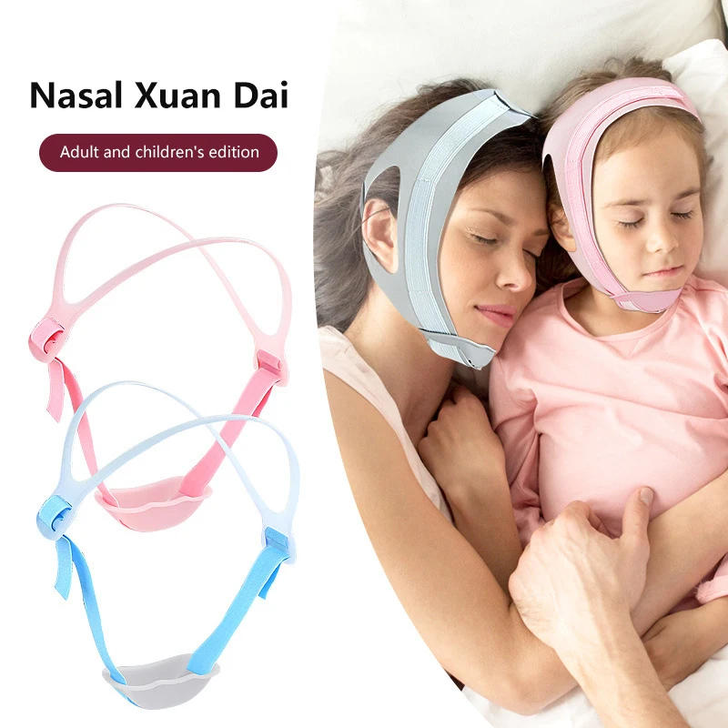 Description Picture 2 of itemAdjustable Anti Snore Chin Belt Strap For Adults Children Mouth Breathing Correction Elastic Band Improve Sleeping Care Tool