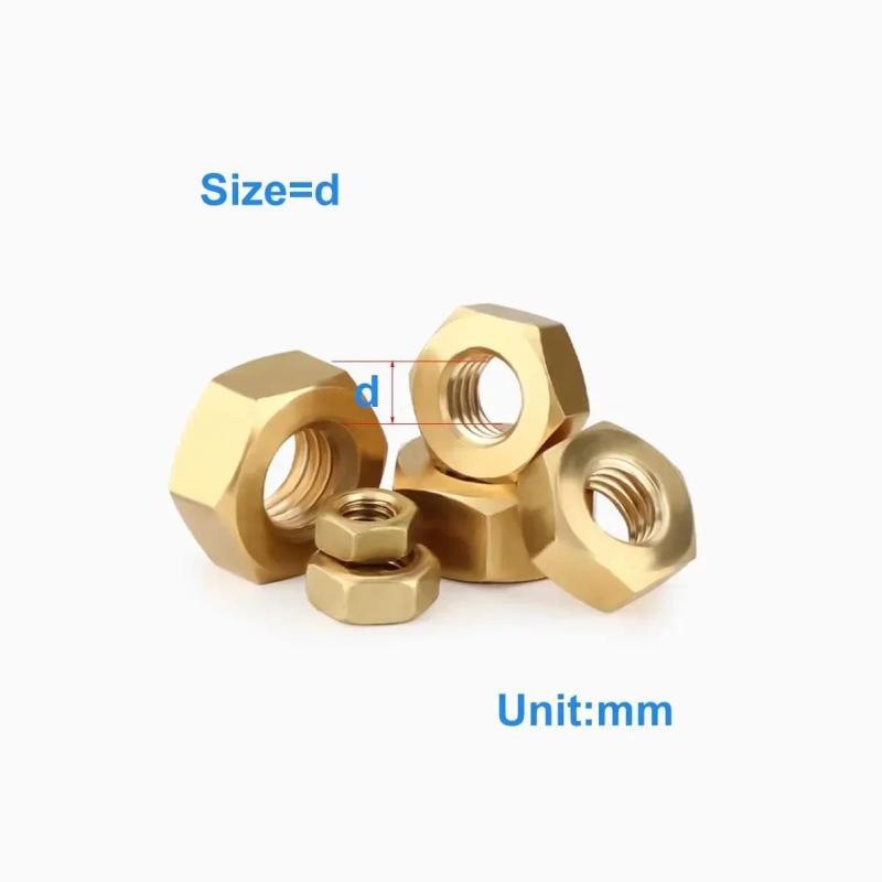 Description Picture 2 of itemNational Standard Pure Brass Nut/Pure Copper Hexagonal Nut Screw Cap