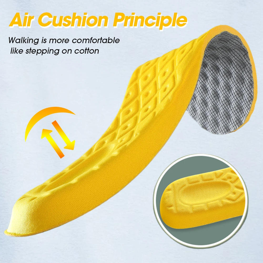 Description Picture 5 of itemMemory Foam Shoes Insoles for Men Women High Elasticity Soft Latex Sport Shoes Insert Insoles Breathable Massage Cushion Pads